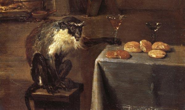 David Teniers Details of Monkeys in a Tavern China oil painting art